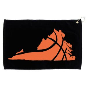 State Of Virginia Basketball Design Graphic Grommeted Golf Towel