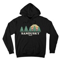 Sandusky Oh Vintage Throwback Retro 70s Design Hoodie