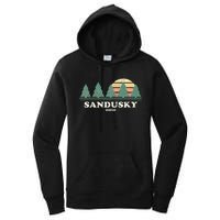 Sandusky Oh Vintage Throwback Retro 70s Design Women's Pullover Hoodie