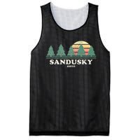 Sandusky Oh Vintage Throwback Retro 70s Design Mesh Reversible Basketball Jersey Tank