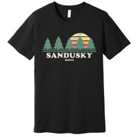 Sandusky Oh Vintage Throwback Retro 70s Design Premium T-Shirt