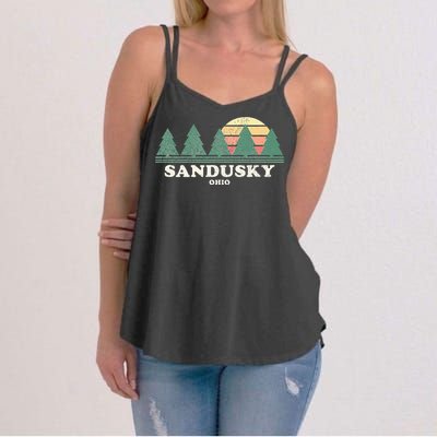 Sandusky Oh Vintage Throwback Retro 70s Design Women's Strappy Tank