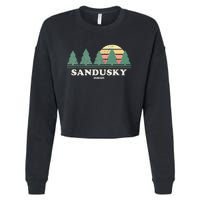 Sandusky Oh Vintage Throwback Retro 70s Design Cropped Pullover Crew