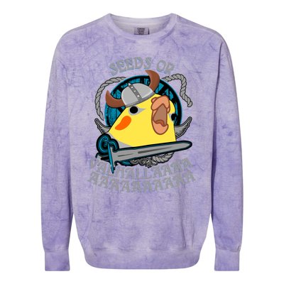 Seeds Or Valhalla Viking Cockatiel Colorblast Crewneck Sweatshirt