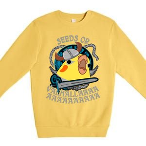 Seeds Or Valhalla Viking Cockatiel Premium Crewneck Sweatshirt