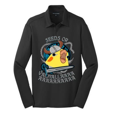 Seeds Or Valhalla Viking Cockatiel Silk Touch Performance Long Sleeve Polo