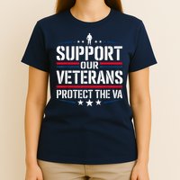 Support Our Veterans Protect And The VA Protest Designs T-Shirt
