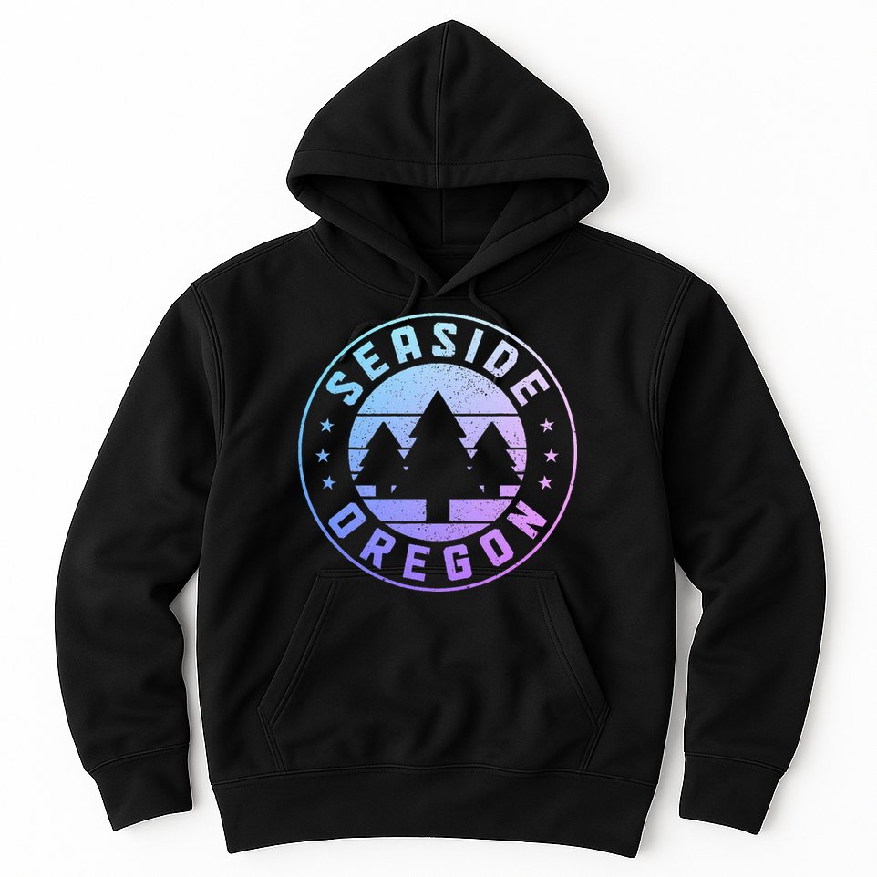 Seaside Oregon Vintage Pride Hoodie