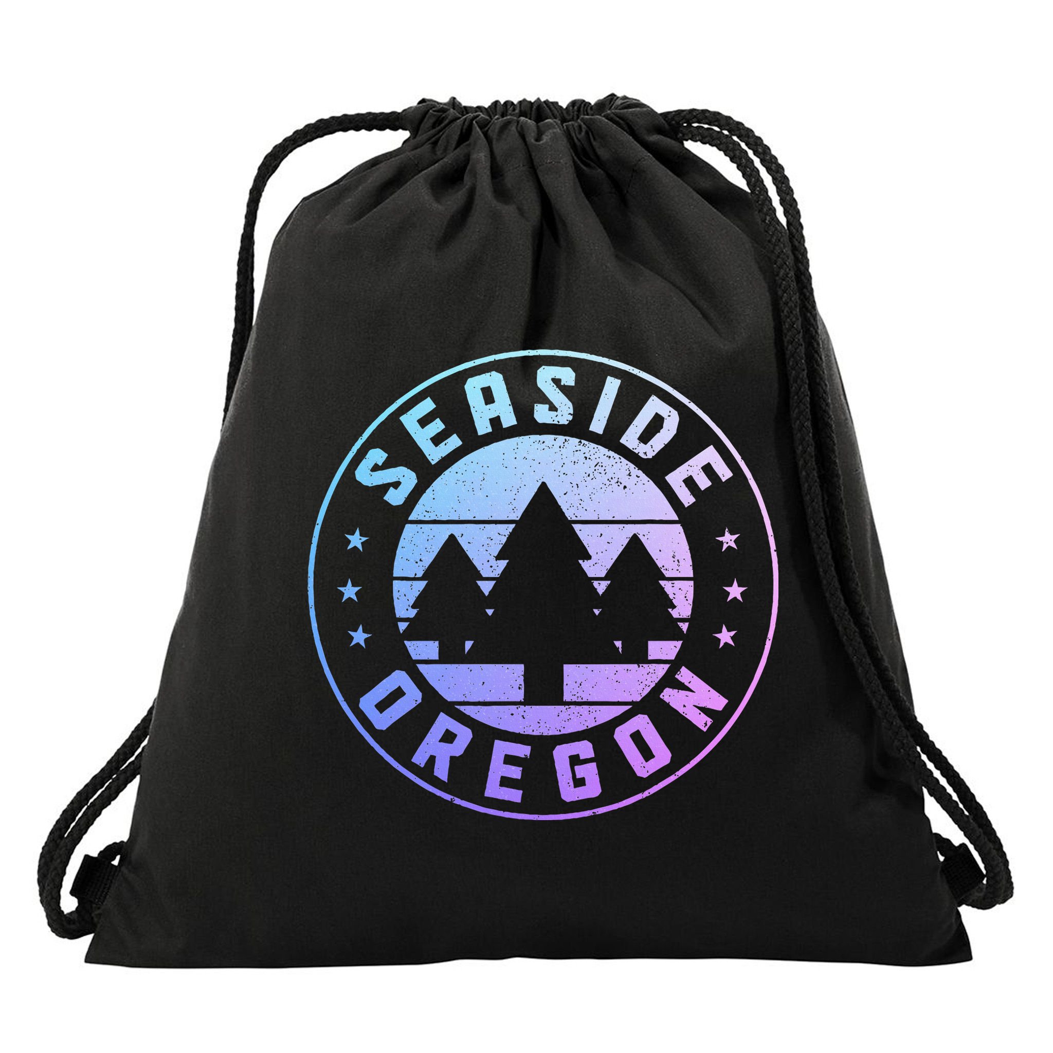 Seaside Oregon Vintage Pride Drawstring Bag