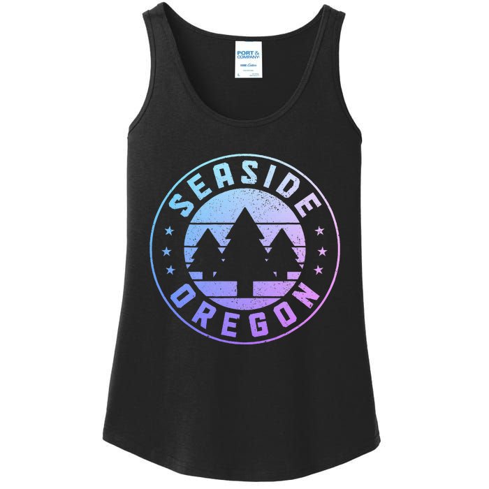 Seaside Oregon Vintage Pride Ladies Essential Tank