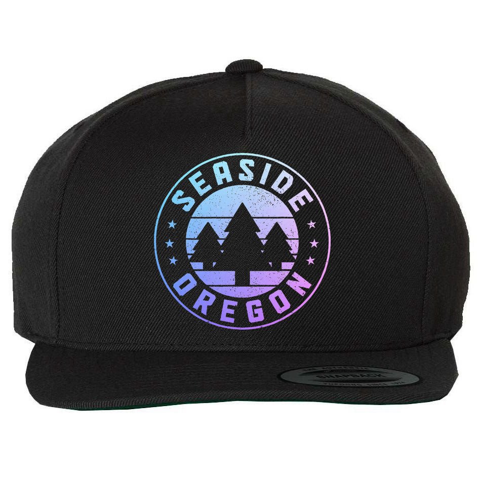 Seaside Oregon Vintage Pride Wool Snapback Cap