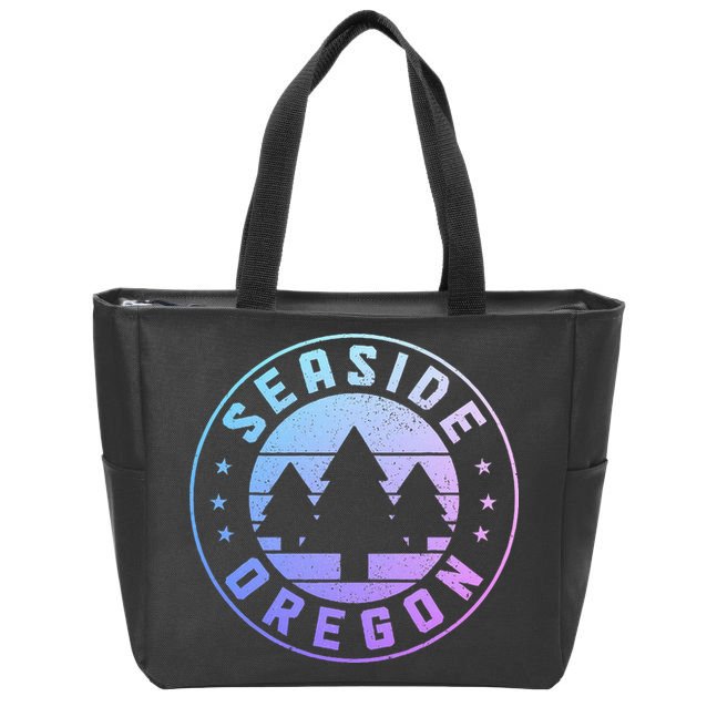 Seaside Oregon Vintage Pride Zip Tote Bag
