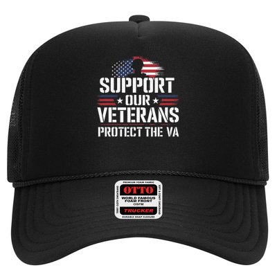 Support Our Veterans And Protest The VA Protest Military  Trucker Hat