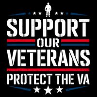 Support our Veterans protect And The VA 7-Panel Snapback Hat