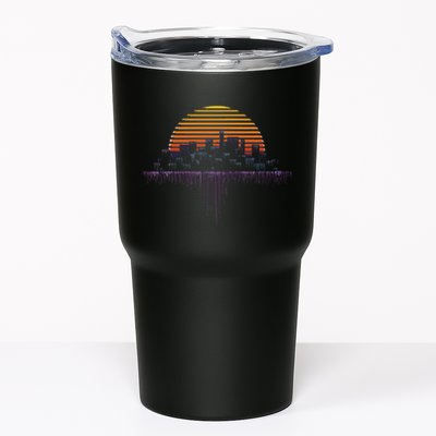 Synthwave Outrun Vaporwave City Sunset Aesthetic Tumbler