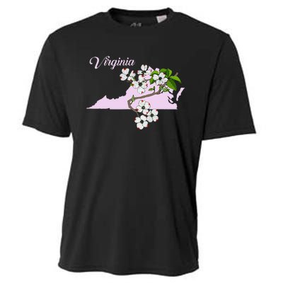 State Of Virginia Flower The American Dogwood Cooling Performance Crew T-Shirt