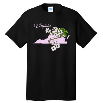 State Of Virginia Flower The American Dogwood Tall T-Shirt