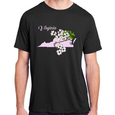 State Of Virginia Flower The American Dogwood Adult ChromaSoft Performance T-Shirt