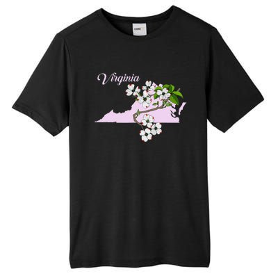 State Of Virginia Flower The American Dogwood Tall Fusion ChromaSoft Performance T-Shirt