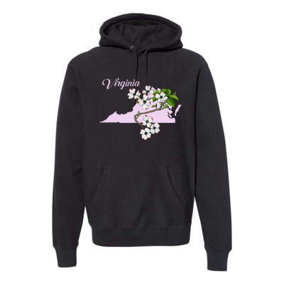 State Of Virginia Flower The American Dogwood Premium Hoodie