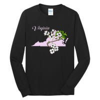 State Of Virginia Flower The American Dogwood Tall Long Sleeve T-Shirt