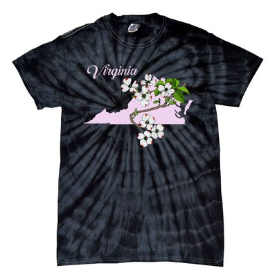 State Of Virginia Flower The American Dogwood Tie-Dye T-Shirt