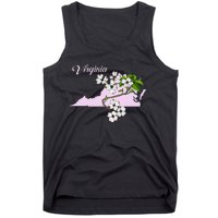 State Of Virginia Flower The American Dogwood Tank Top