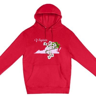 State Of Virginia Flower The American Dogwood Premium Pullover Hoodie