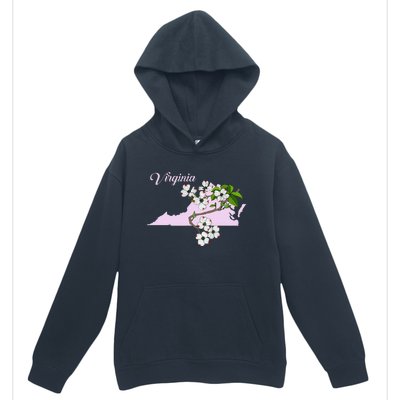 State Of Virginia Flower The American Dogwood Urban Pullover Hoodie