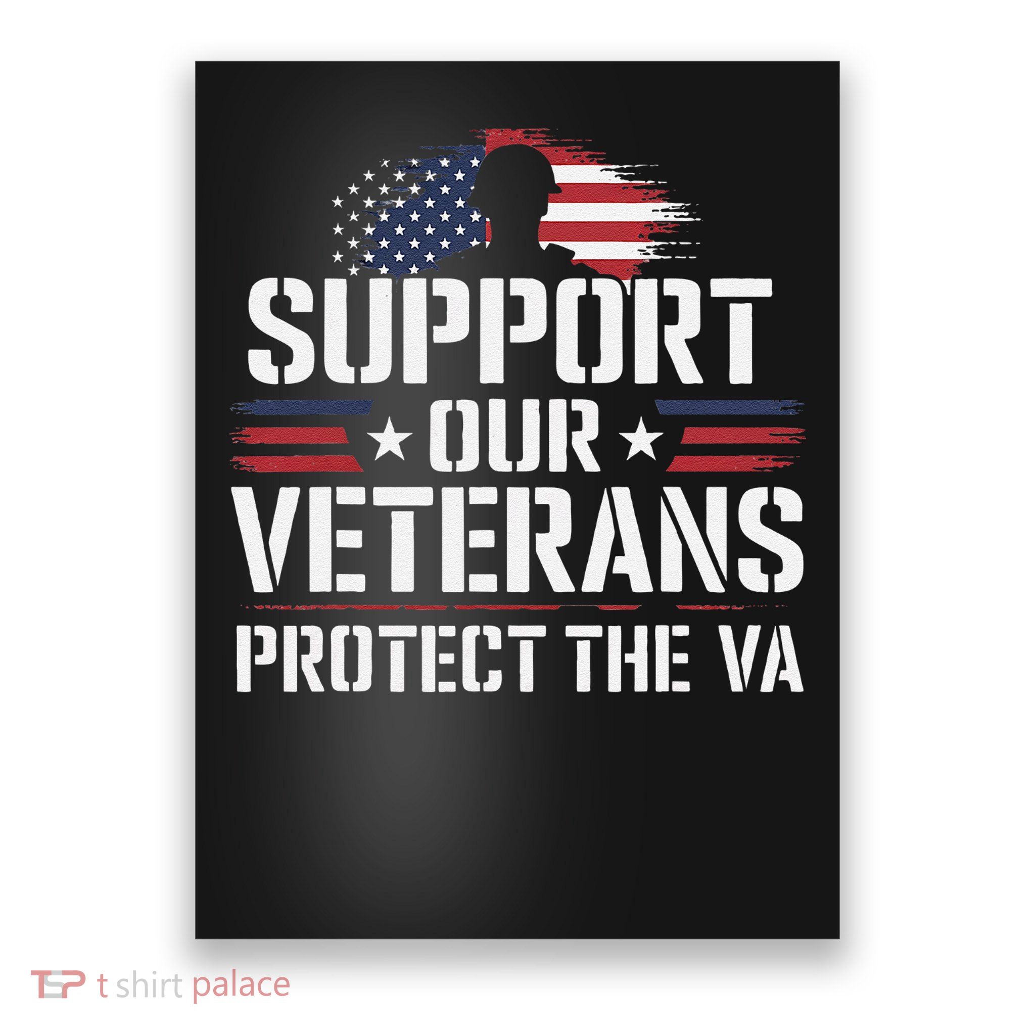 Support Our Veterans And Protest The VA Protest Military Poster