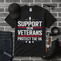 Support Our Veterans Protect And The Va Protest Designs Tall T-Shirt