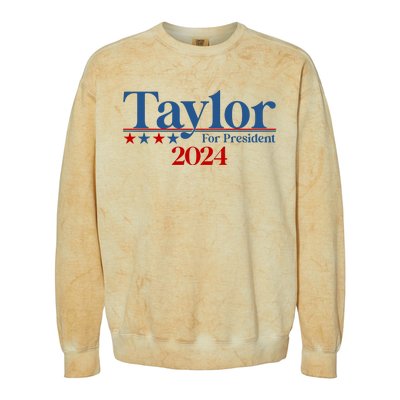 Sharon Osbourne Wearing Taylor For President 2024 Colorblast Crewneck Sweatshirt