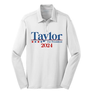 Sharon Osbourne Wearing Taylor For President 2024 Silk Touch Performance Long Sleeve Polo