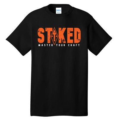 STOKED Orange & White Long Sleeve Tall T-Shirt