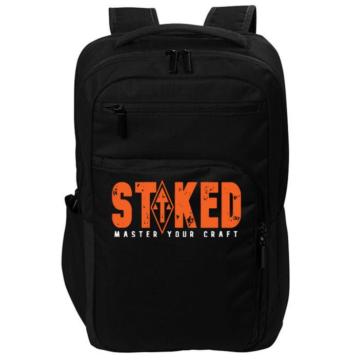 STOKED Orange & White Long Sleeve Impact Tech Backpack