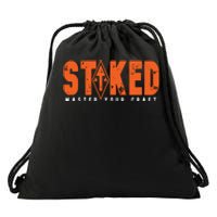 STOKED Orange & White Long Sleeve Drawstring Bag