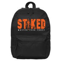 STOKED Orange & White Long Sleeve 16 in Basic Backpack