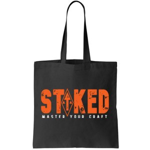 STOKED Orange & White Long Sleeve Tote Bag