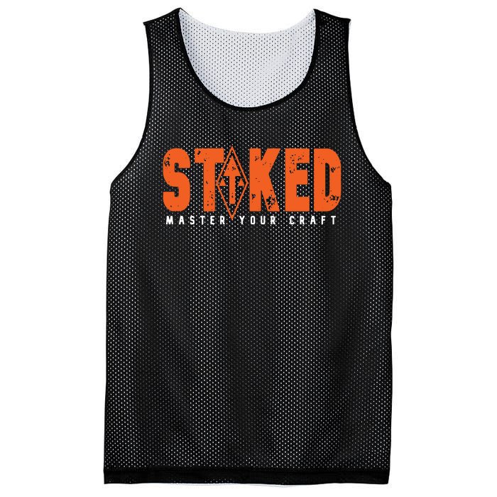 STOKED Orange & White Long Sleeve Mesh Reversible Basketball Jersey Tank