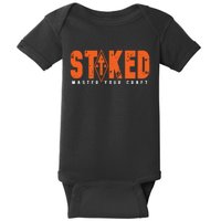 STOKED Orange & White Long Sleeve Baby Bodysuit