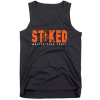 STOKED Orange & White Long Sleeve Tank Top