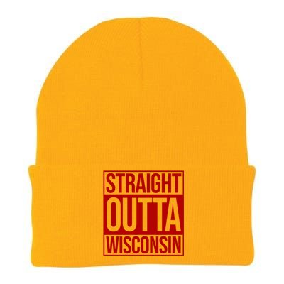 Straight Outta Wisconsin Knit Cap Winter Beanie