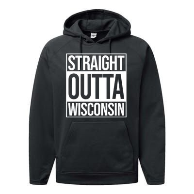 Straight Outta Wisconsin Performance Fleece Hoodie