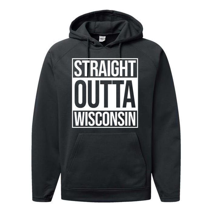 Straight Outta Wisconsin Performance Fleece Hoodie