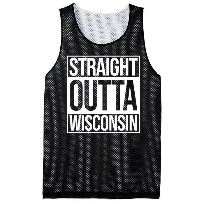 Straight Outta Wisconsin Mesh Reversible Basketball Jersey Tank