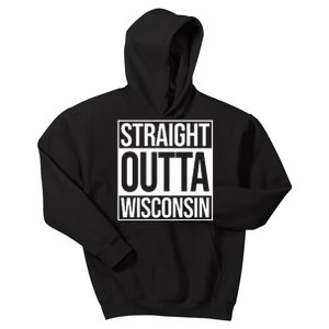 Straight Outta Wisconsin Kids Hoodie