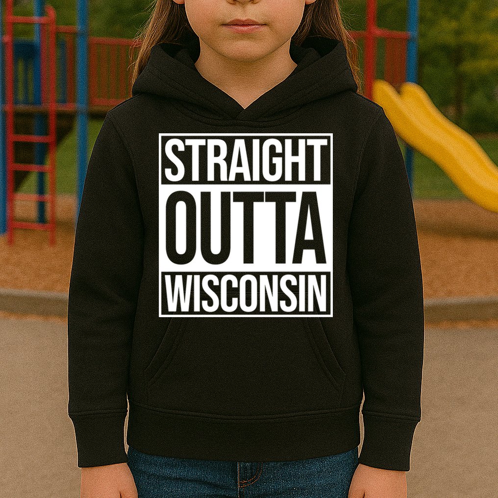 Straight Outta Wisconsin Kids Hoodie