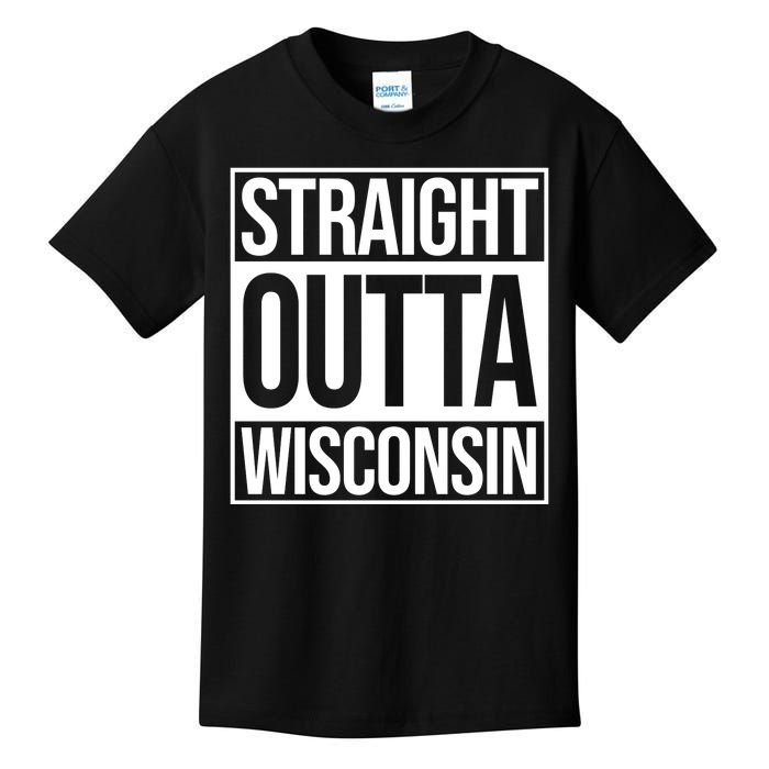 Straight Outta Wisconsin Kids T-Shirt