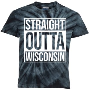 Straight Outta Wisconsin Kids Tie-Dye T-Shirt