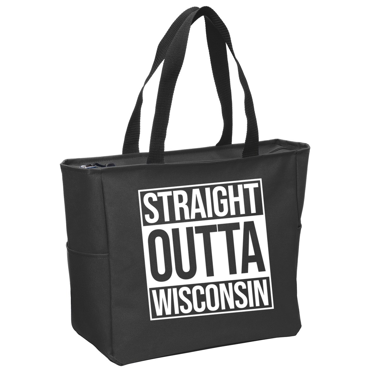 Straight Outta Wisconsin Zip Tote Bag